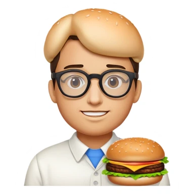 Hanburger mixed with a nerd sticker