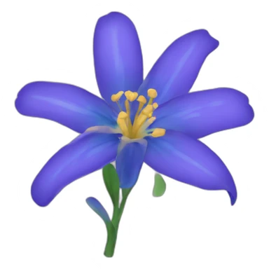 Flor azul estrelada sticker