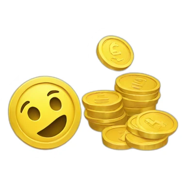 yellow coin with  sticker