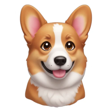 Corgi Dog Strawberry  sticker