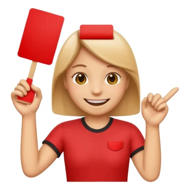 Emoji avec un carton rouge dans la main  sticker