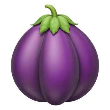Eggplant on a peach sticker