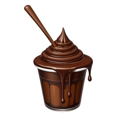 a chocolate syrup drizzle, simple, clear sticker