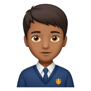 Indian male teenage student, brown skin, dark hair sticker
