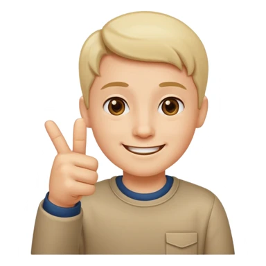 Looking satisfied and putting together your thumb and pointer finger happy sticker