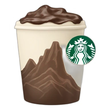starbucks chcolate with moutain logo sticker