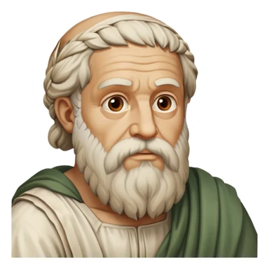Plato with distinctive features and gesture inspired by Raffaello's School of Athens sticker