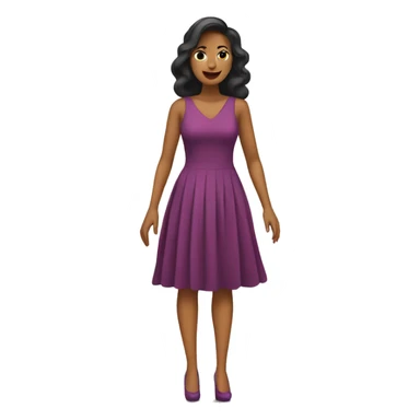 Mujer con un vestido y tacones  sticker