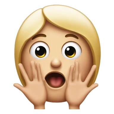 shocked face with hands  sticker