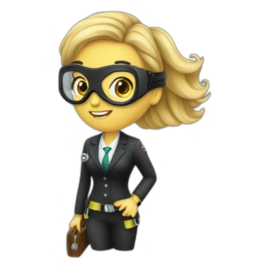 Scubadiver lawyer girl sticker
