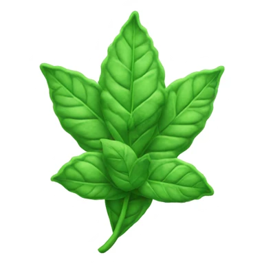mint leaf mascot sticker