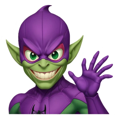Green goblin classic Spiderman  sticker