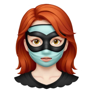 Red haired girl robber sticker