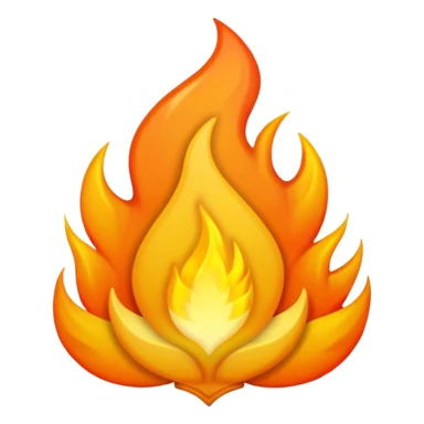 Aesh sheli breslev emoji, no text, spiritual and warm flame sticker