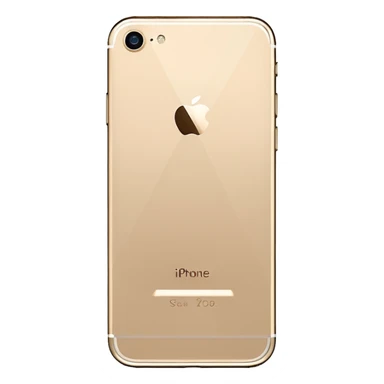 back of iPhone in champagne gold colour sticker