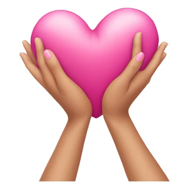 pink heart hands sticker