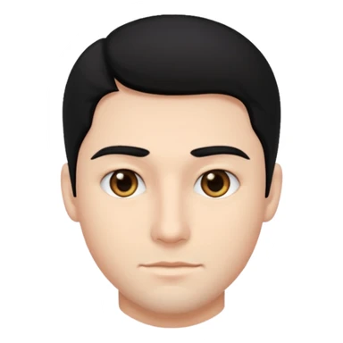 man with black hair and eyes but handsome sticker