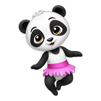 a panda who does rhythmic gymnastics sticker