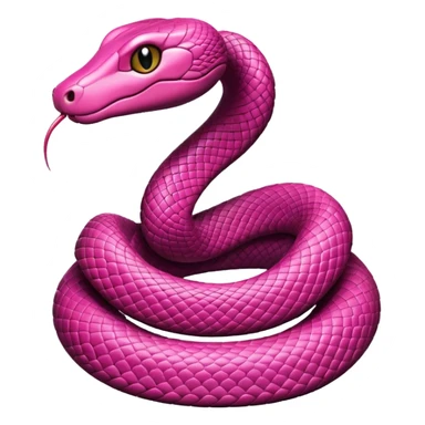 Pink snake sticker