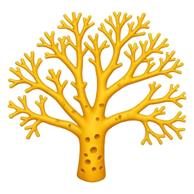 yellow Coral  sticker