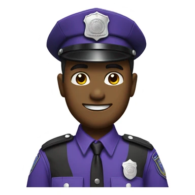 Policeman in purple uniform sticker