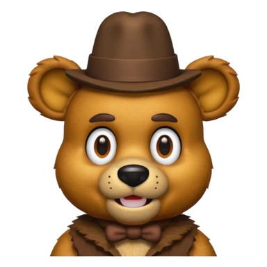 Freddy faz bear with small hat sticker