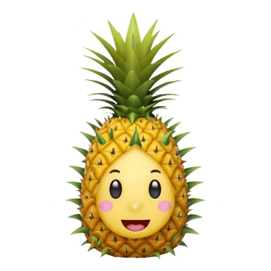 pineapple wearing party hat sticker