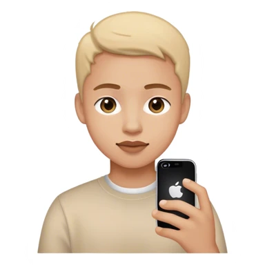 young person on the Iphone sticker