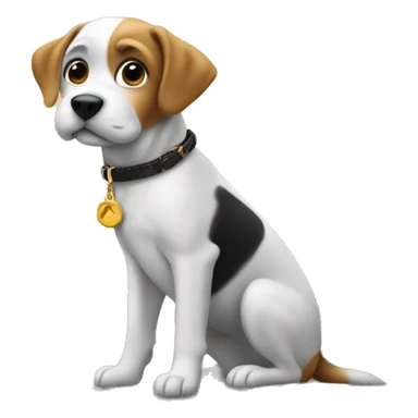 dog on eiffel tower sticker