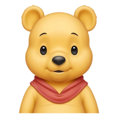 winee the pooh with yellow pastel skin cute and with no body sticker