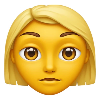 From the previous emoji I want the center above section of the head be yellow sticker