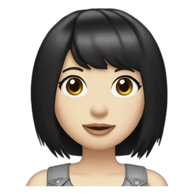 Carly Rae jepsen black long hair sticker