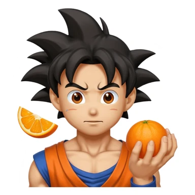 combine a fruit and goku sticker