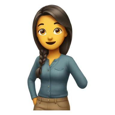 a girl shaking her head sticker