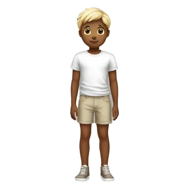 full length child white sticker