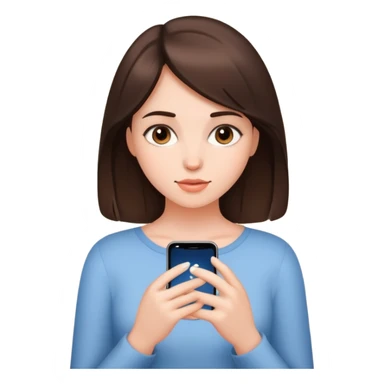 Naked short brunette pretty girl touching herself sticker