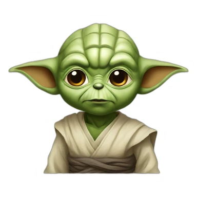 Master Yoda with saiyan haircut sticker