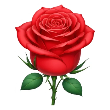 1 rose in cellofan sticker