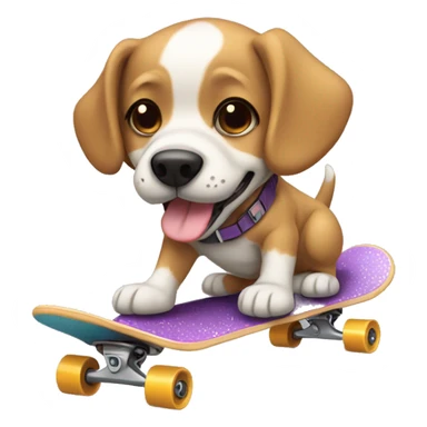 Um cachorro andando de skate sticker