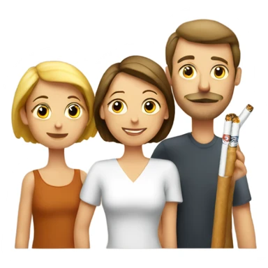 cigarette with a loving wife and kids sticker