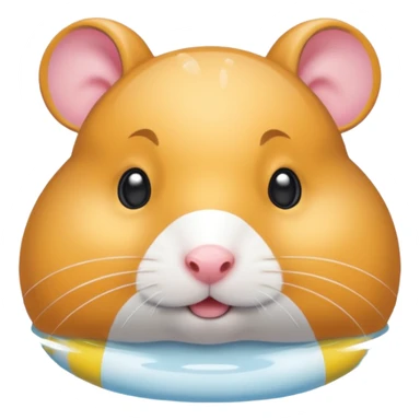 swimmer hamster sticker