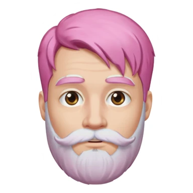 white bearded pink haired  sticker
