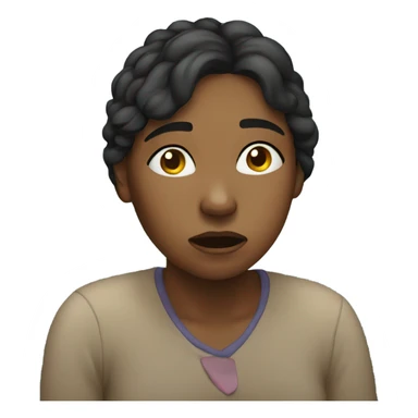 Woman who is Crying at a creek sticker