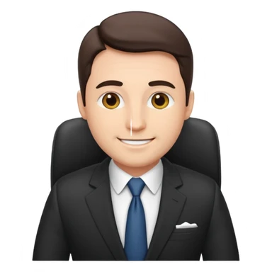 happy boss in his office sticker