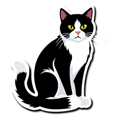 Katze sitzt auf Mottorad  sticker