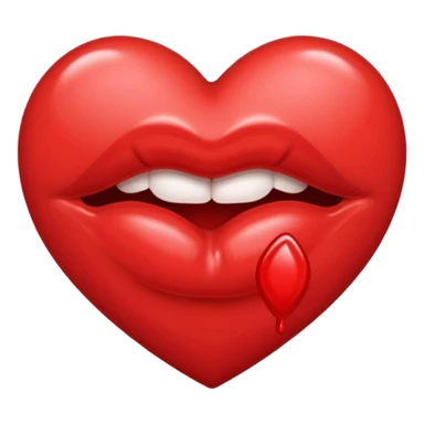 Red kiss stamp sticker