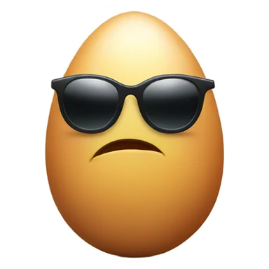 A little egg wearing sunglasses. He also has arms and legs  sticker