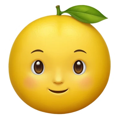 a whole lemon, simple, clear sticker