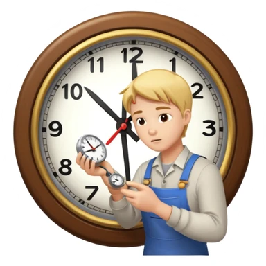 Person doing clock it sticker