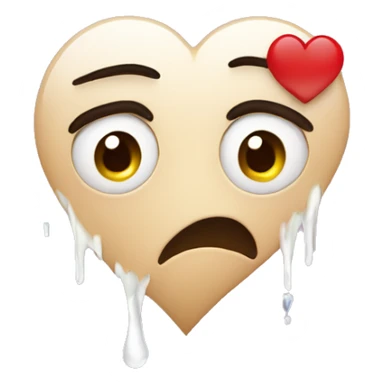 Tear face with surroundings broken hearts  sticker